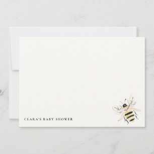 Carte De Correspondance Maman abeille Cute Pastel Fête de naissance neutre