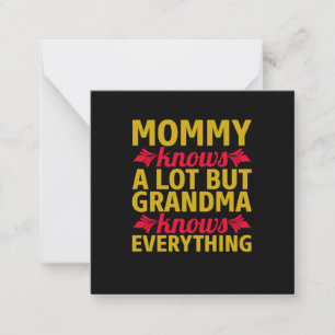 Carte De Correspondance Maman Art Grand-mère sait tout