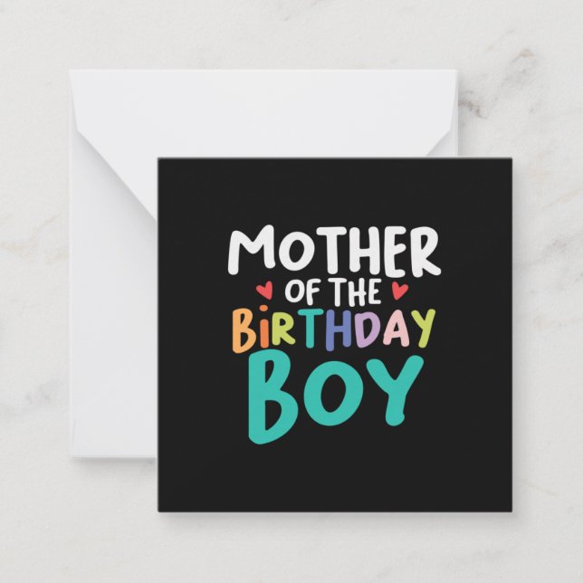 Carte De Correspondance Maman Art Mère Du Garçon D'anniversaire (Devant)