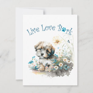 Carte De Correspondance Maman de Chien Havanais Floral