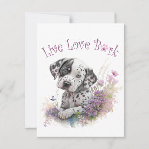 Carte De Correspondance Maman de Dalmatien Floral