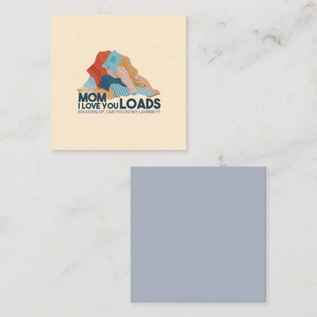 Carte De Correspondance Maman, je t'aime (Devant / Derrière)