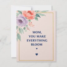 Maman, tu fais fleurir tout