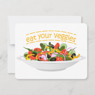 Carte De Correspondance Mangez vos Légumes Citer salade fraîche mélange bo