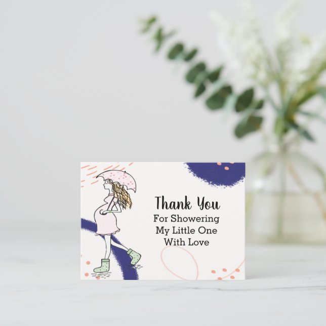 Carte De Correspondance Marcher Dans Le Merci De Pluie (Debout devant)