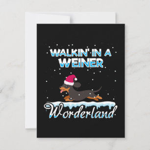 Carte De Correspondance Marcher Dans Un Weiner Wonderland Noël