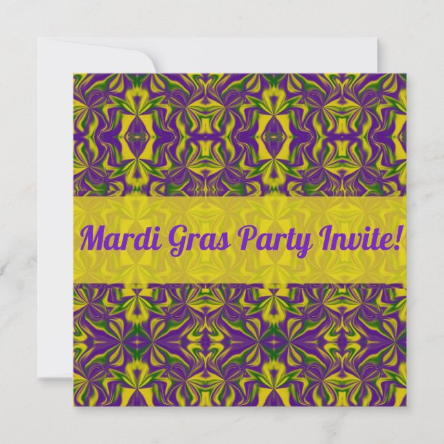 Carte De Correspondance Mardi Gras Kaleidoscope (Devant)