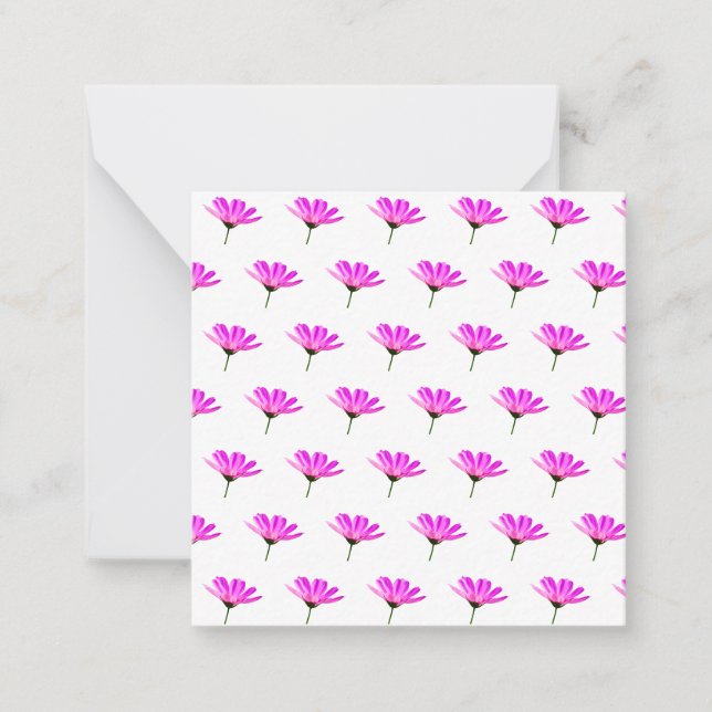 Carte De Correspondance Marguerite rose  (Devant)