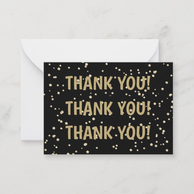 Carte De Correspondance Mariage Anniversaire Parties scintillant d'or Merc (Devant)