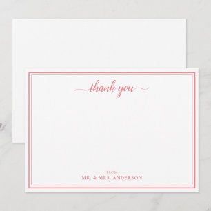 Carte De Correspondance Mariage de calligraphie Merci