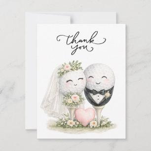 Carte De Correspondance Mariage de golf mariée et mari