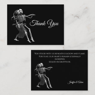 Carte De Correspondance Mariage d'Halloween gothique alternatif