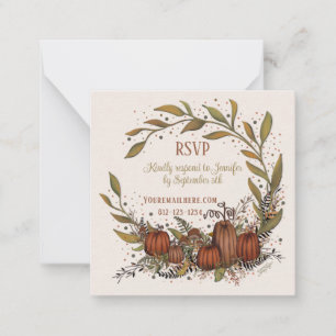 Carte De Correspondance Mariage d'intégrité de la couronne de citrouille A