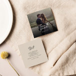 Carte De Correspondance Mariage du budget - Photo Merci à la main<br><div class="desc">Une façon géniale et réfléchie de remercier vos amis,  votre famille et vos collègues qui vous ont honoré leur présence lors de votre mariage avec cette photo moderne,  cartes de remerciement avec script écrit "merci" et un coeur d'amour.</div>