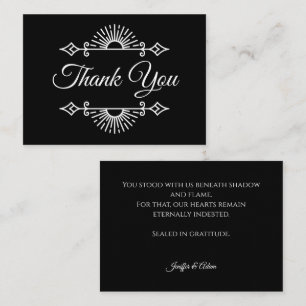 Carte De Correspondance Mariage Halloween alternatif gothique sombre