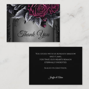Carte De Correspondance Mariage Halloween Floral Gothique Alternative