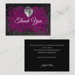 Carte De Correspondance Mariage Halloween gothique sombre