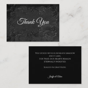 Carte De Correspondance Mariage Halloween gothique sombre
