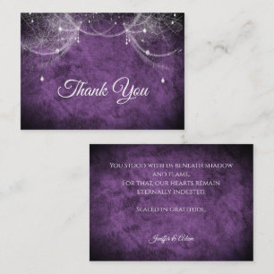 Carte De Correspondance Mariage Halloween gothique sombre