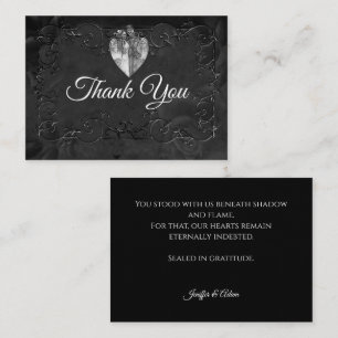 Carte De Correspondance Mariage Halloween gothique sombre