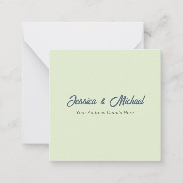 Carte De Correspondance Mariage Moderne Élégant Simple Professionnel (Devant)