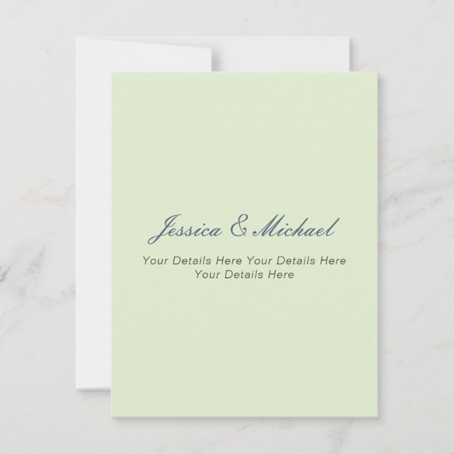 Carte De Correspondance Mariage Moderne Élégant Simple Professionnel (Devant)