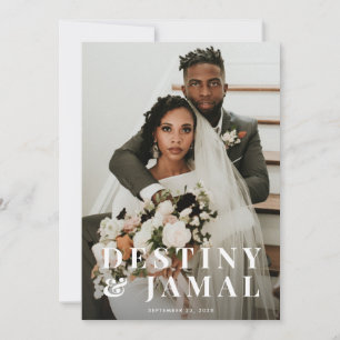 Carte De Correspondance Mariage Newlyweds Couple Photo