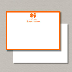 Carte De Correspondance Mariage Nom Bordure Arc-en-Ciel Orange Tendance