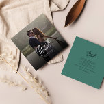 Carte De Correspondance Mariage Photo Merci lettres main<br><div class="desc">Une façon géniale et réfléchie de remercier vos amis,  votre famille et vos collègues qui vous ont honoré leur présence lors de votre mariage avec cette photo moderne,  cartes de remerciement avec script écrit "merci" et un coeur d'amour.</div>