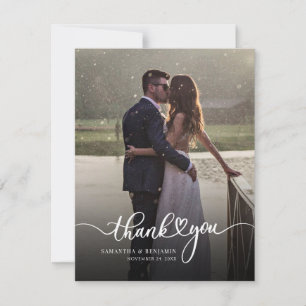 Carte De Correspondance Mariage photo moderne Merci photo