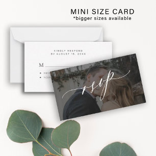 Carte De Correspondance Mariage photo moderne simple RSVP