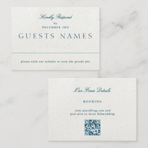 Carte De Correspondance Mariage romantique QR CODE RSVP