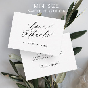 Carte De Correspondance Mariage simple et économique, merci pour le scénar