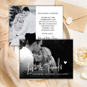 Carte De Correspondance Mariage sur un scénario de photo en noir et blanc