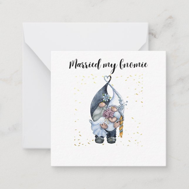 Carte De Correspondance Marié à mon Gnome (Devant)
