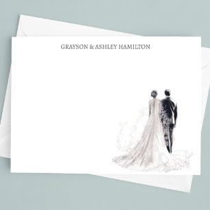 Carte De Correspondance Mariée et Mariage officielle