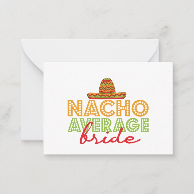 Carte De Correspondance Mariée moyenne Nacho Mariage mexicain Cinco De May (Devant)