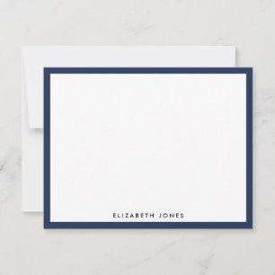 Carte De Correspondance Marine Bleu Simple Moderne Chic Classique Minimali