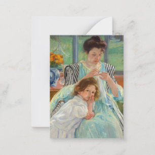 Carte De Correspondance Mary Cassatt - Jeune mère coudre