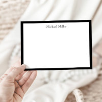 Masculine simple cadre, noir/blanc plat