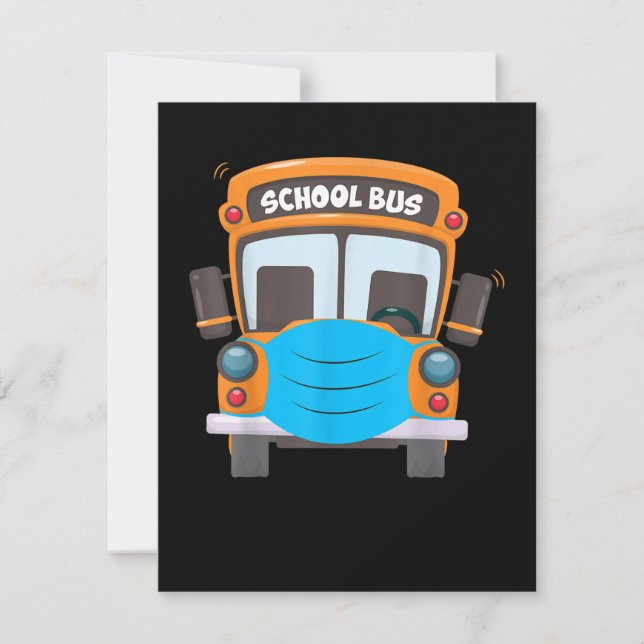 Carte De Correspondance Masque facial de chauffeur de bus scolaire Costume (Devant)