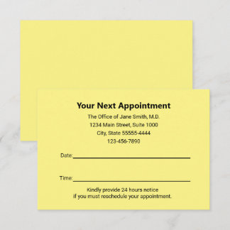 Carte De Correspondance Médecin Rappel de votre prochain rendez-vous