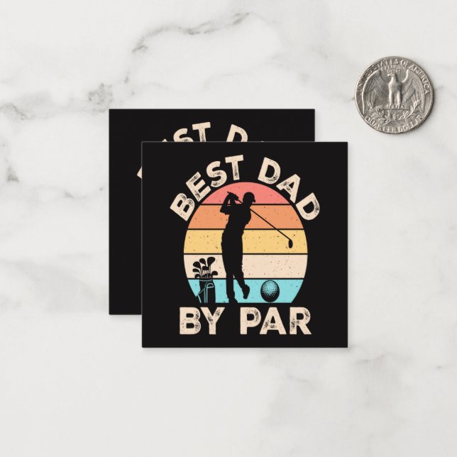 Carte De Correspondance Meilleur Papa Par Golfing (Devant/Arrière en situation)