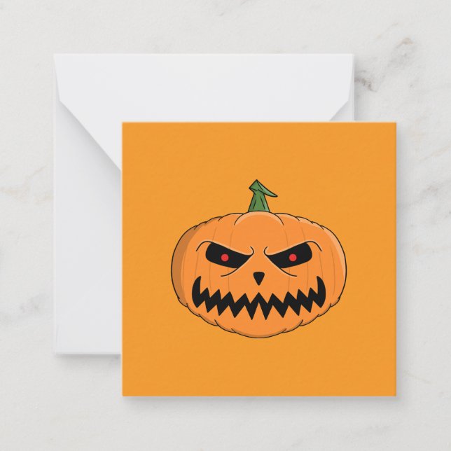 Carte De Correspondance Menacer Jack O'Lantern Halloween (Devant)