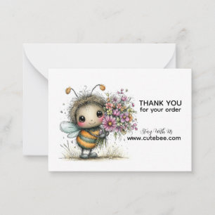 Carte De Correspondance Merci Blossom Bee Buddy