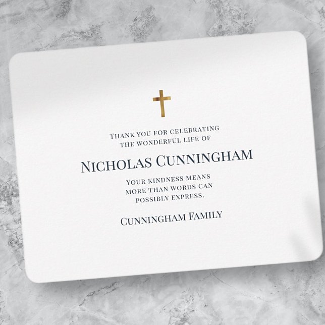 Carte De Correspondance Merci commémoratif moderne et simple (Créateur téléchargé)