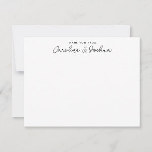 Carte De Correspondance Merci Couple Nouveau Nom Mariage Papier à lettres