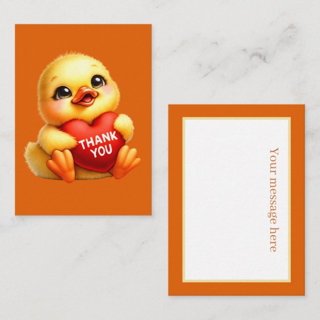 Carte De Correspondance Merci d'ajouter un message (Devant / Derrière)