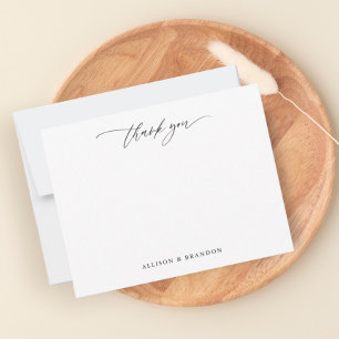 Carte De Correspondance Merci de calligraphie Papeterie personnalisée