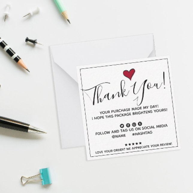 Carte De Correspondance Merci de commande (Let your customers know you appreciate their business with these personalized thank you cards.)